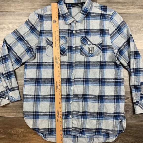 Burnside - Women's Long Sleeve XL gray Flannel - Picture 3 of 6